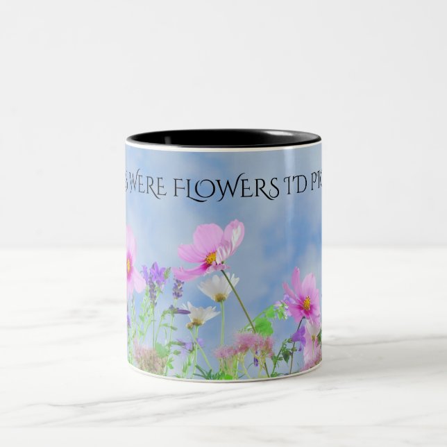 "MAMA" Blume Kaffee zwei tonisierte Tasse. Zweifarbige Tasse (Mittel)