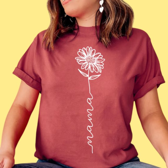 Mama Blume-MUTTER-TAG T-Shirt (Floral Mother's Day )