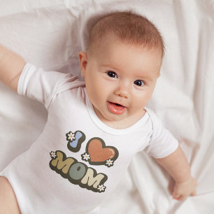 Mama-Blume-Power für die Liebe Baby Strampler