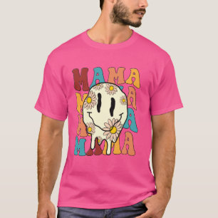 Mama Blume Smile Bolt Blitz Schachbrett T-Shirt