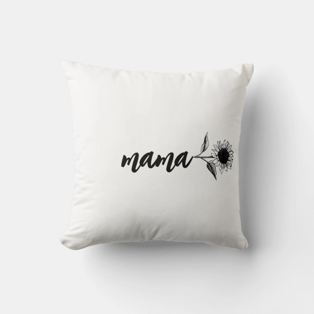 Mama Blumen Geschenk Kissen (Vorderseite)