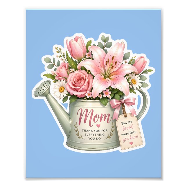 Mama Blumen Gießkanne Fotodruck (Vorne)