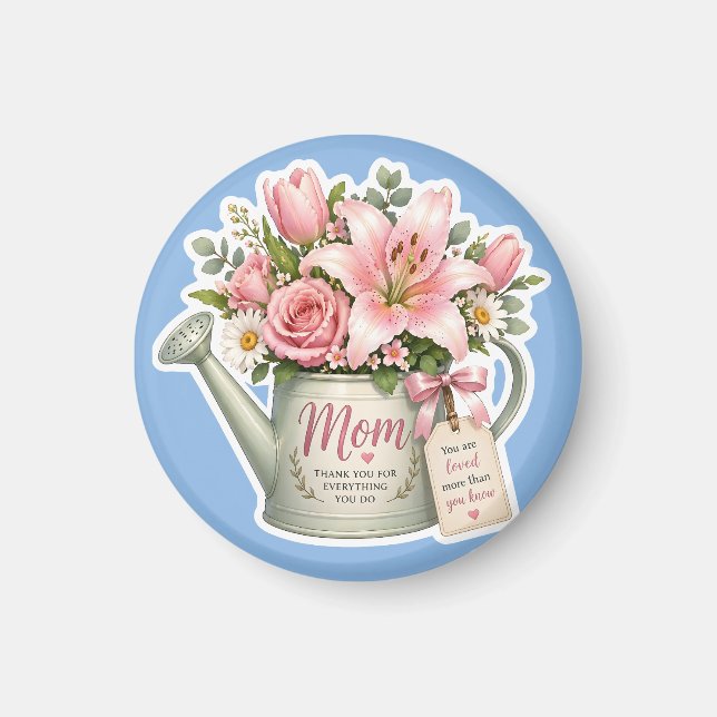 Mama-Blumen-Gießkanne Magnet (Vorne)
