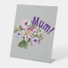 Mama! Blumen Sockelschild