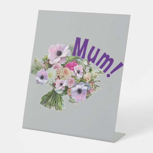 Mama! Blumen Sockelschild (Vorderseite)