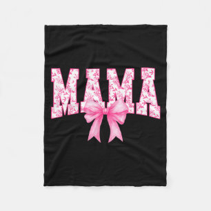 Mama Blumen-Toile rosa Wasserfarbe Kokette Schleif Fleecedecke
