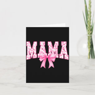 Mama Blumen-Toile rosa Wasserfarbe Kokette Schleif Karte
