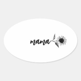 Mama-Blumengeschenk Ovaler Aufkleber