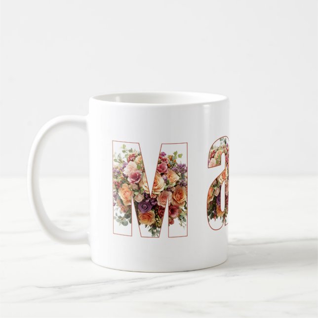 Mama Blumenkaffeetasse Kaffeetasse (Links)
