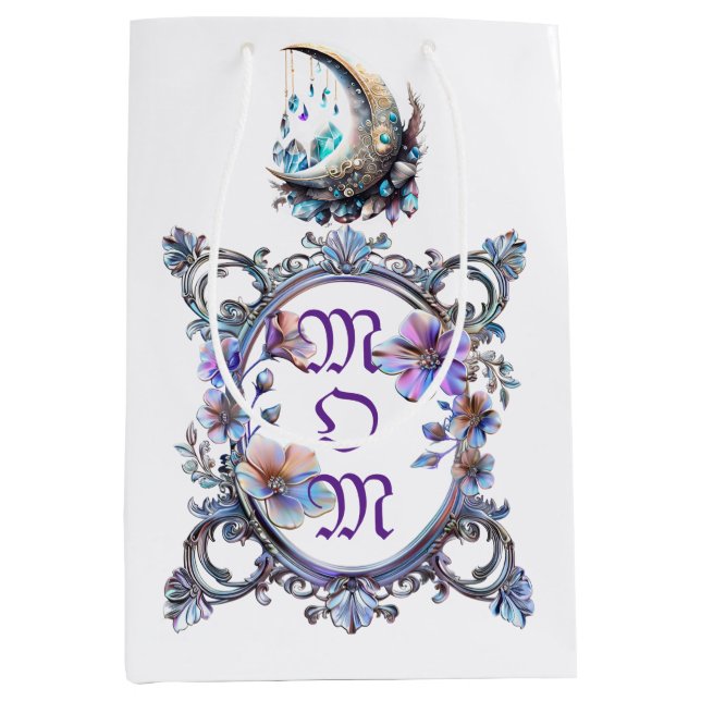 Mama Blumenrahmen Mittlere Geschenktüte (Vorderseite)