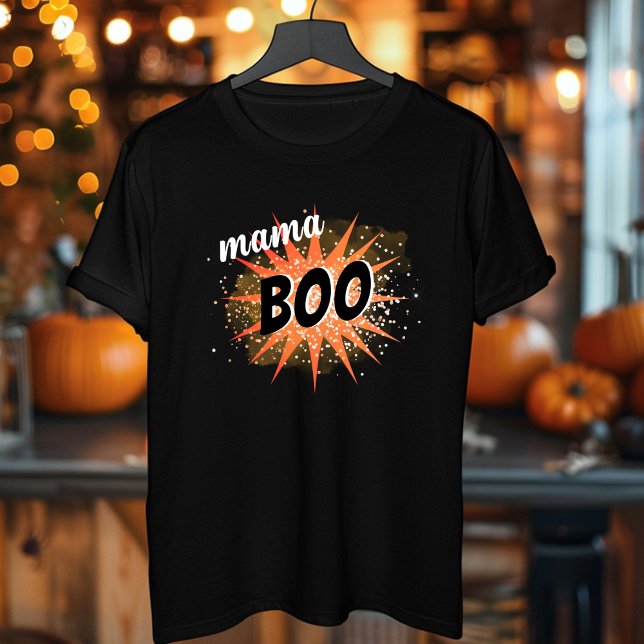 Mama Boo | Orange Halloween T-Shirt (Von Creator hochgeladen)
