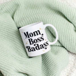Mama Boss Badass Coffee Tasse Modern Black Gold
