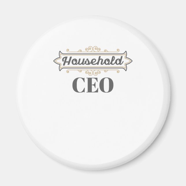 Mama Boss Geschenk Bleibe auf Zuhause Mama Househo Magnet (Vorne)