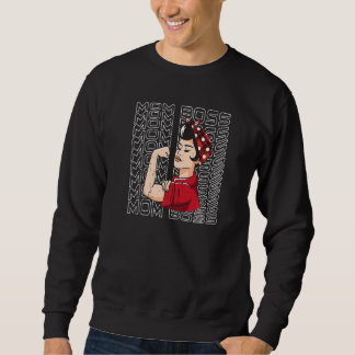 Mama Boss Messy Hair Bun Mütter Day Sweatshirt
