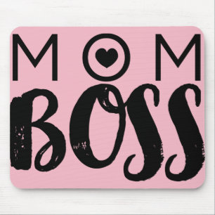 MAMA BOSS Moderne Typografie Script Trendy Chic Mousepad