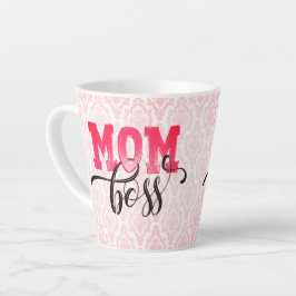MAMA BOSS Pink Arabesque Mama Geschenke Cup Latte  Milchtasse