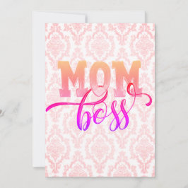 Mama BOSS - Stilvolle Pink Mother Day Card Feiertagskarte