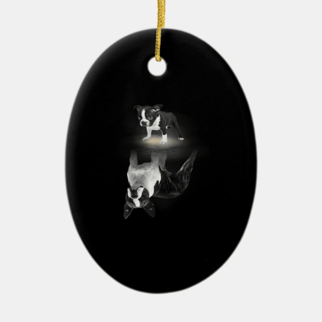 Mama Boston Terrier Dog Lover Geschenk Mutter Vate Keramik Ornament (Vorne)