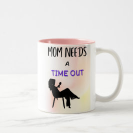 Mama braucht Auszeit - Weinzeit Zweifarbige Tasse