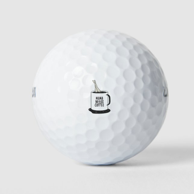 Mama braucht Kaffee Golfball (Vorderseite)