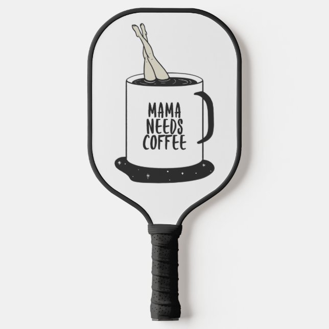 Mama braucht Kaffee Pickleball Schläger (Vorderseite)