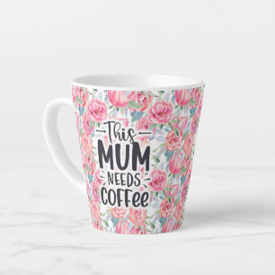 Mama braucht Kaffee-Tasse, lustige Mama-Geschenk Milchtasse