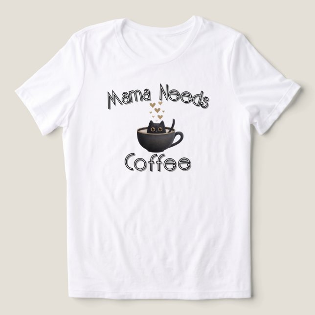 Mama braucht Kaffee Tri-Blend Shirt (Design Vorderseite)