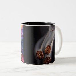 Mama braucht Kaffee und Cookies Zweifarbige Tasse