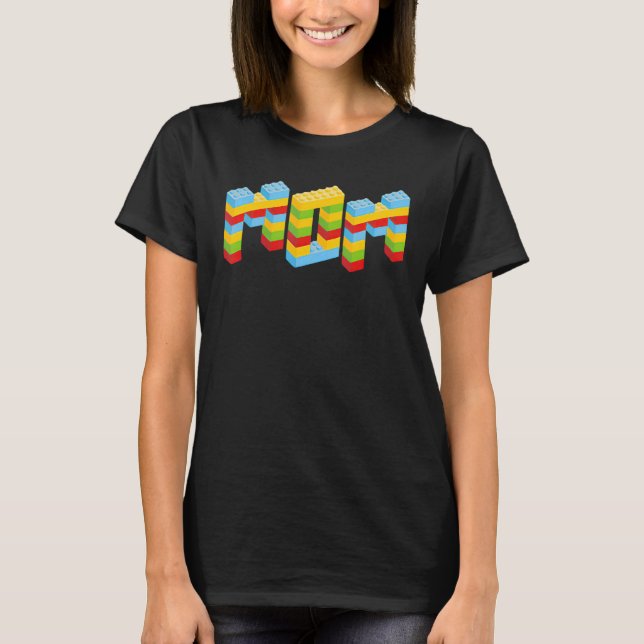 Mama Brick Builder blockt Master Builder T-Shirt (Vorderseite)