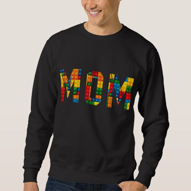 Mama Brick Builder Funny Blocks Master Builder Sweatshirt (Vorderseite)