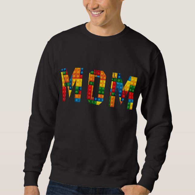 Mama Brick Builder Funny Blocks Master Builder Sweatshirt (Vorderseite)