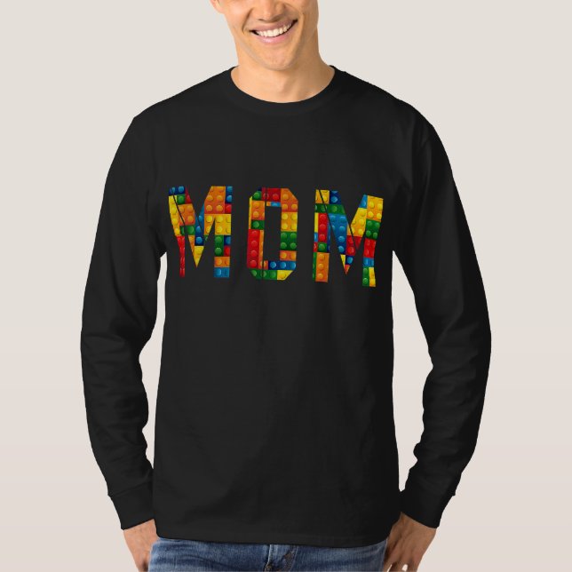 Mama Brick Builder Funny Blocks Master Builder T-Shirt (Vorderseite)