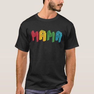Mama Brick Master Builder Gebäude Blocks Family m T-Shirt