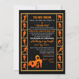 Mama Brief an meine Mama Liebe von Ihrem Sohn Einladung
