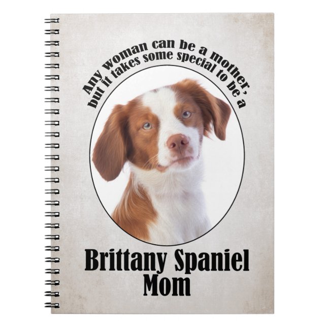 Mama Brittany Spaniel Notizblock (Vorderseite)