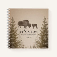 Mama Buffalo Evergreen Boy Baby Shower
