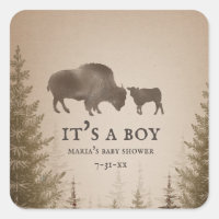 Mama Buffalo Evergreen Boy Baby Shower