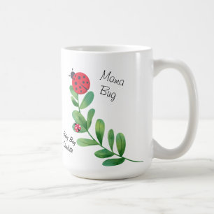 Mama Bug + Baby Bug Kaffee-Tasse mit Pflanze nach  Kaffeetasse