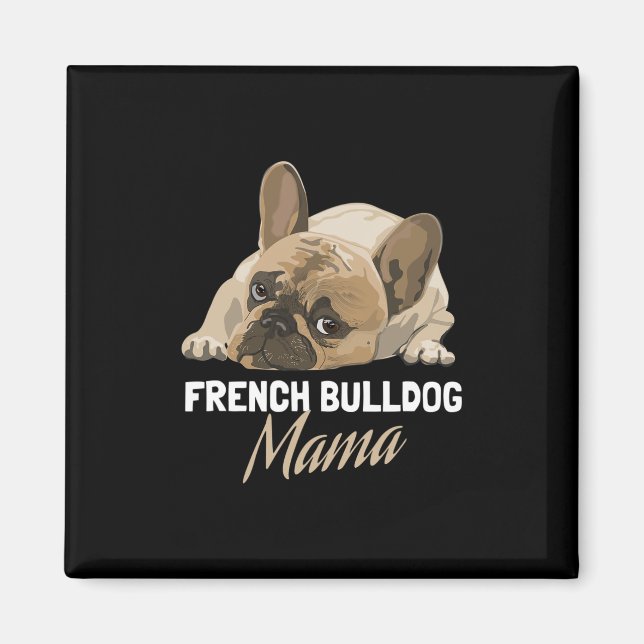 Mama Bulldog Bull Dog Liebhaber Magnet (Vorne)