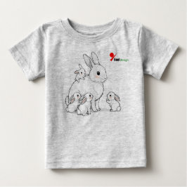 Mama Bunny & Babies Baby T - Shirt