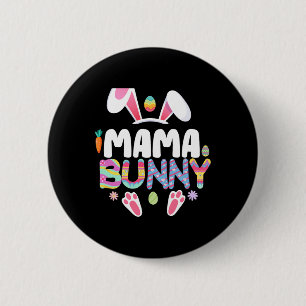 Mama Bunny Familie Matching Osterohren Bunny Women Button