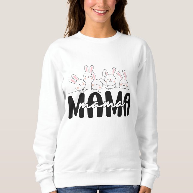 Mama Bunny Family - Niedliches Kaninchen-T-Shirt u Sweatshirt (Vorderseite)