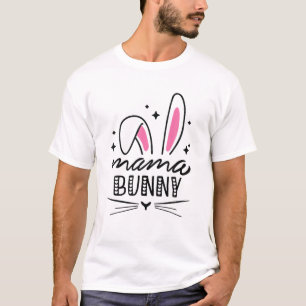 Mama Bunny für Women Girls Bunny Niedlich Retro Ka T-Shirt
