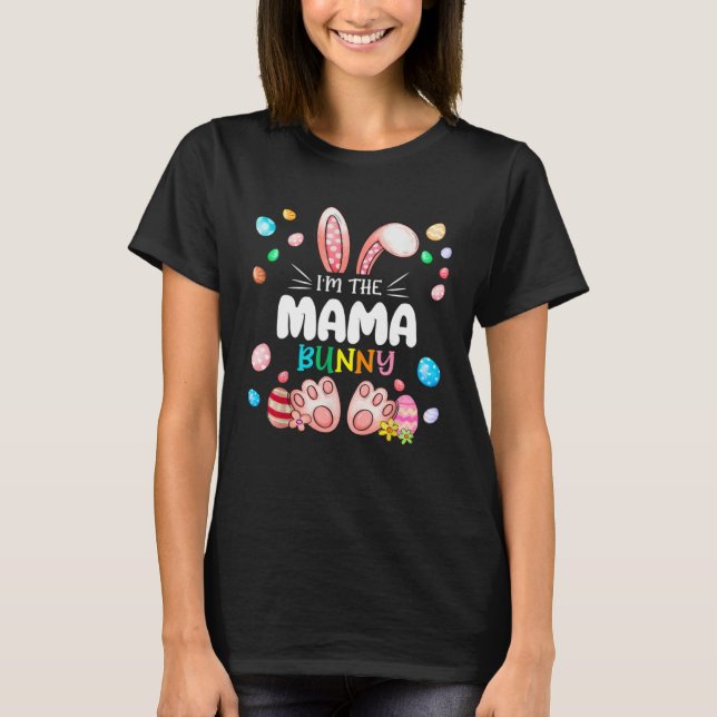 Mama Bunny Matching Family Easter Pregnancy Mom Ba T-Shirt (Vorderseite)