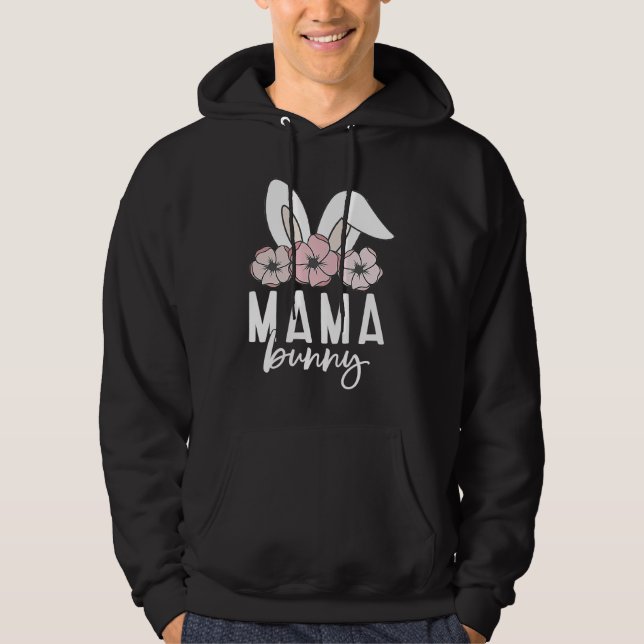Mama Bunny  Mimi Bunny Cute Matching Mom & Daughte Hoodie (Vorderseite)