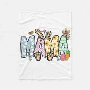 Mama Bunny Ostertag für Oma und Ostereierliebhaber Fleecedecke