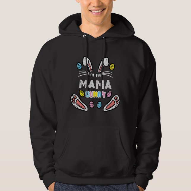 Mama Bunny Rabbit Osterfamilie Match Women Toddle Hoodie (Vorderseite)