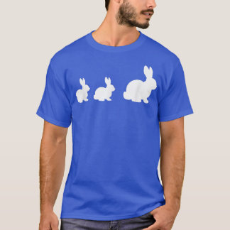 Mama Bunny Rabbit With 2 Precious Little Baby Bunn T-Shirt