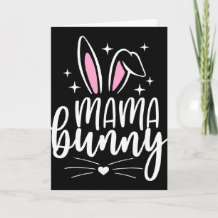 Mama Bunny Shirt Mutter Damen Schwangerschaft Pass Karte