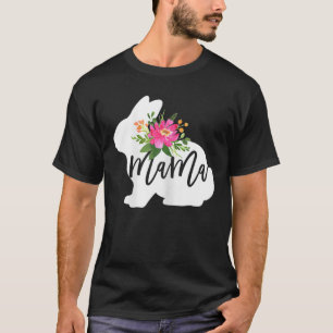 Mama Bunny Watercolor Blumenoster für die Mama T-Shirt